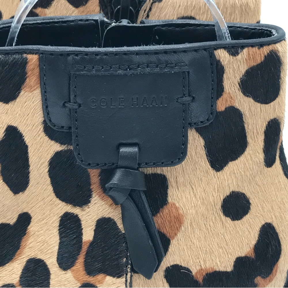 NWOB COLE HAAN Grand‎ OS Sz 6 Joanna Calf Hair Leopard Animal Print Bootie Boots - Picture 5 of 14